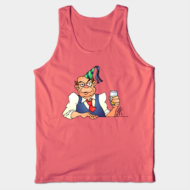 Drunken man on a birthday party Tank Top by Cardvibes